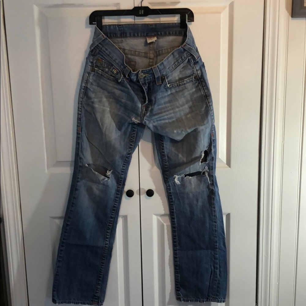 True Religion Straight Distressed Jeans